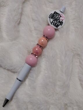 Best Grandma Ever Pink Beaded KlPen